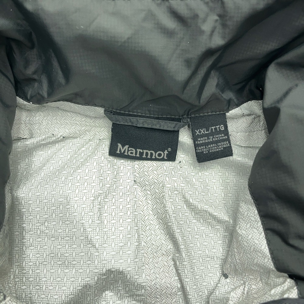 Marmot Packable Rain Jacket Men 2XL Gray Lined Mock Neck Zip Up Tactical Outdoor - Picture 4 of 11